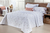 Cobre leito Flora Super King Micropercal 400 fios 3 pçs - Branco