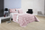 Cobre leito Austin Queen 03 peças - Rosa