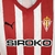 Uniforme Infantil Sporting Gijon I 2024/25 - Vermelho e Branco - loja online