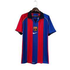 Camisa Barcelona I Retrô 2001/02 Masculina - Azul e Vermelha - comprar online