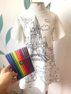 VESTIDO COLORIR *ESTAMPA CASTELO