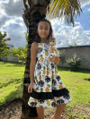 VESTIDO ABACAXI + ROUPA DA BONECA