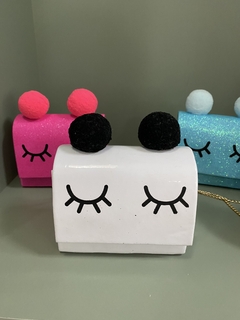 BOLSA POMPOM BRILHO - Cerejinhagirls