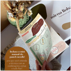 Bastidor com capa para punch needle - Mirna Linhares - punch needle | tufting