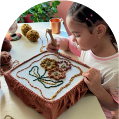 Bastidor com capa para punch needle - comprar online