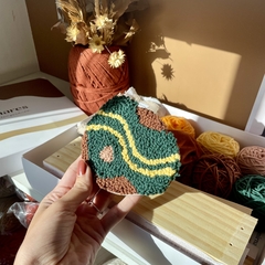 Kit punch needle | Felicitá Porta-copos - Mirna Linhares - punch needle | tapeçaria
