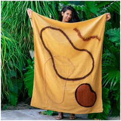 Manta boho | Nuage - Mirna Linhares - punch needle | tapeçaria
