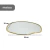 Bandeja Decorativa Orgânica Branca Em Vidro Detalhes Dourado - Vitor Decorações