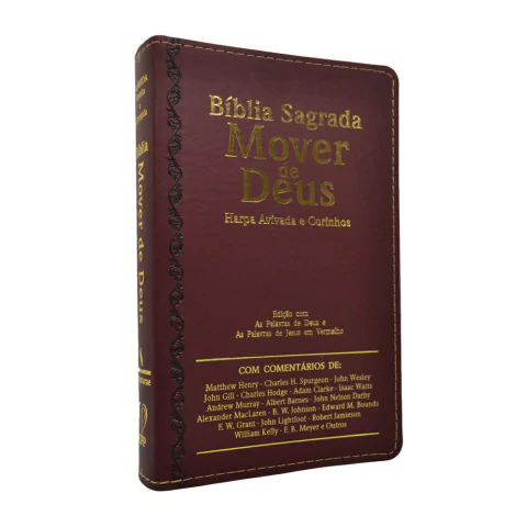 Bíblia Sagrada Mover De Deus Harpa Avivada E Corinhos Luxo Bordô