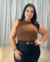 Regata Plus Size Ana Marrom - comprar online