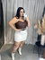 Corselet Maia de couro Marrom - loja online