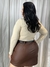 Short saia de couro Marrom - Plus Salles