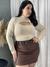 Short saia de couro Marrom - loja online
