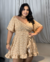 Macaquinho Alicia Plus Size Estampado Nude - comprar online