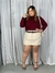 Blusa Basica Gola alta Vinho - Plus Salles