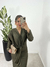 VESTIDO DRAPEADO PAULA MANGA LONGA - VERDE MILITAR - Donna Boutique