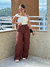 CALÇA PANTALONA LINHO MARROM - comprar online