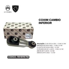 coxim-inferior-do-cambio-peugeot-208-2008-2017-a-2022-original