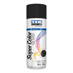 Tinta Spray Preto Fosco Super Color Uso Geral 350ML TEKBOND