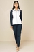 Conjunto thermo com calça tradicional nas cores marinho e off white da coleção inverno 2025.