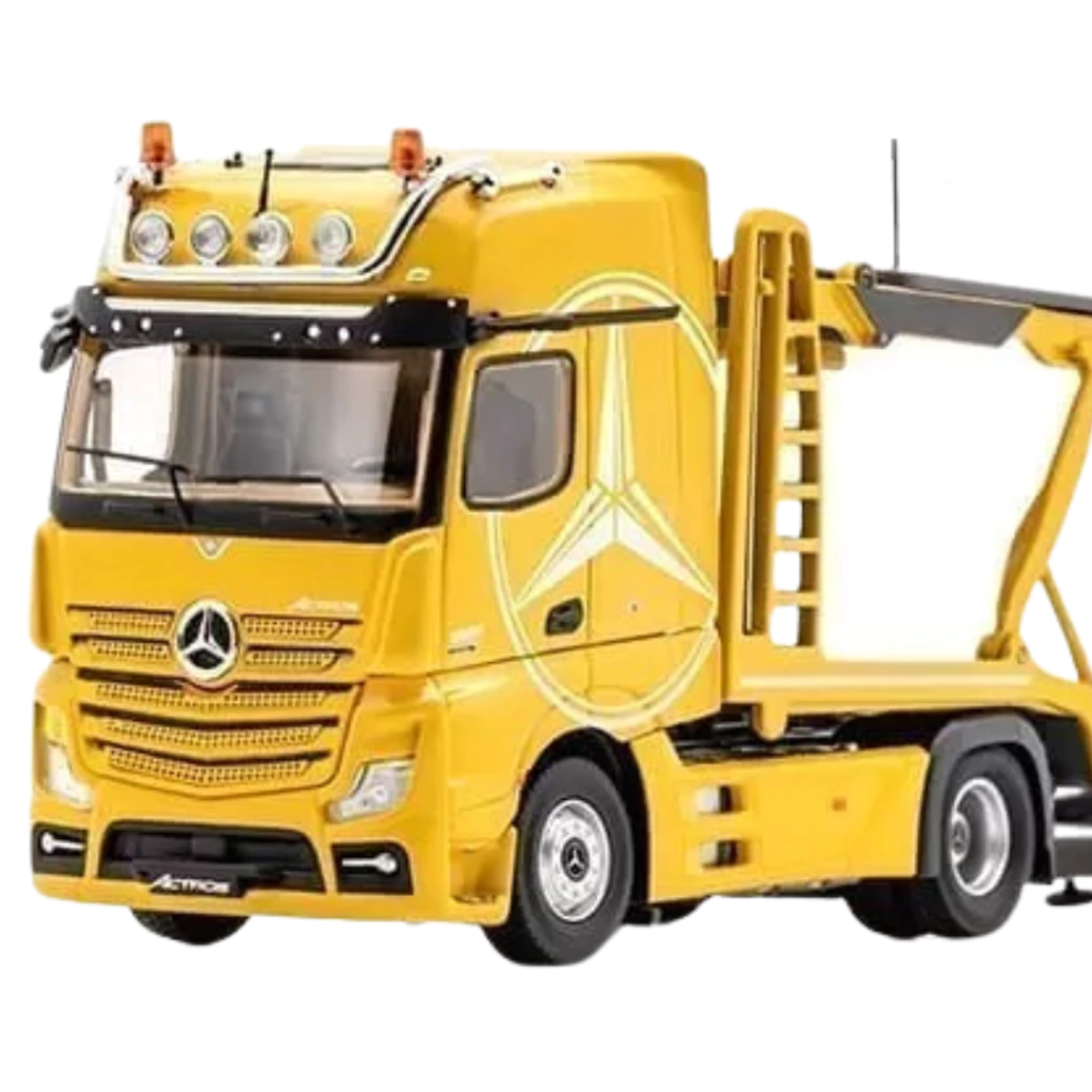 GCD 1;64 MERCEDES-BENZ ACTROS 2 AMG AUTO TRANSPORTER Yellow