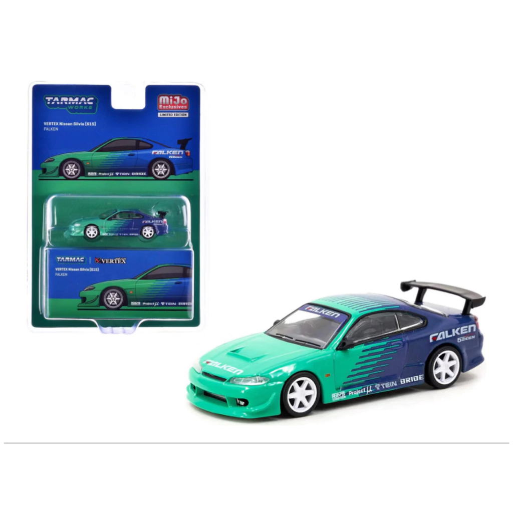 TARMAC WORKS - VERTEX NISSAN SILVIA S15 FALKEN GRN - MIJO EXCLUSIVE