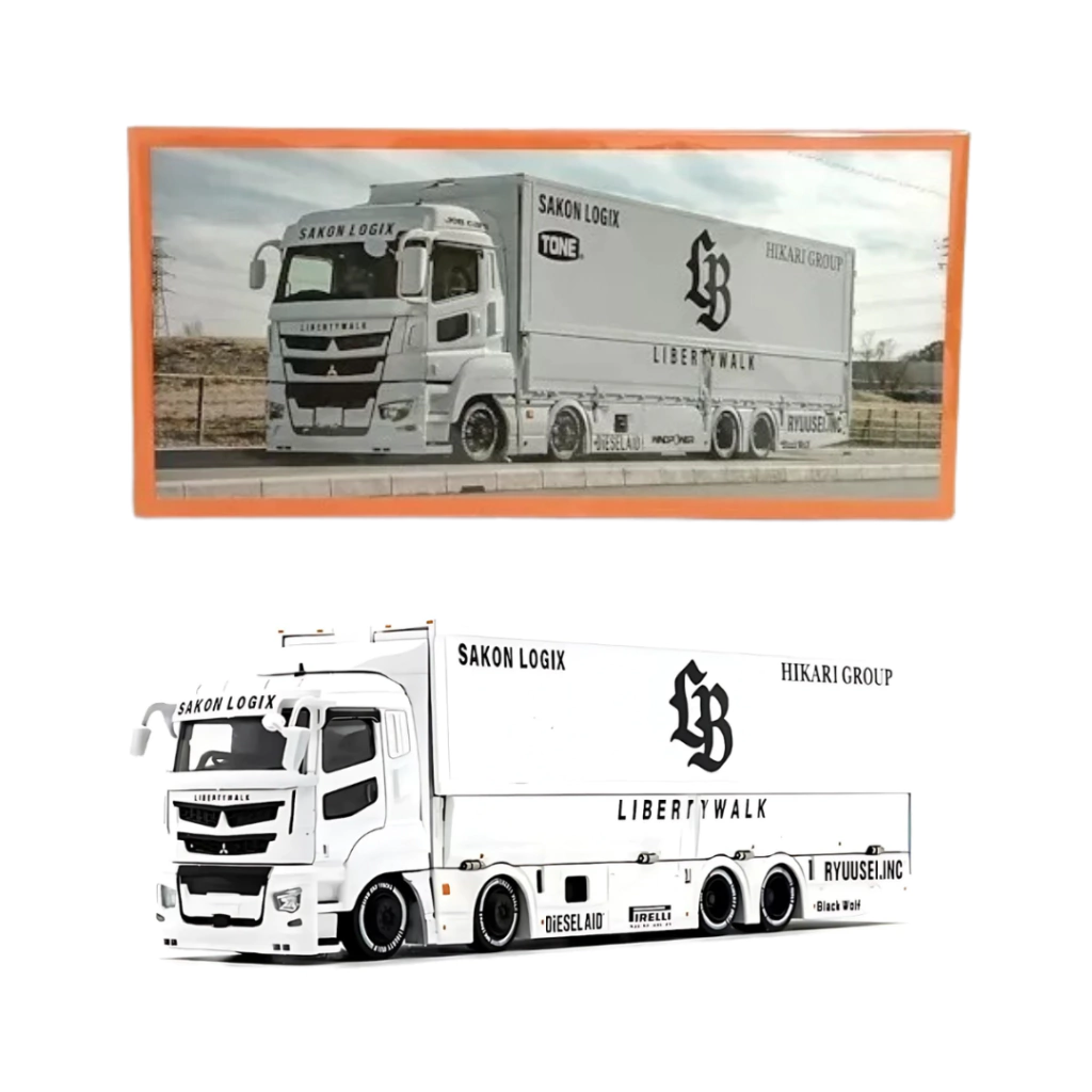 GCD 1:64 Mitsubishi Fuso Super Great Transport LBWK WH