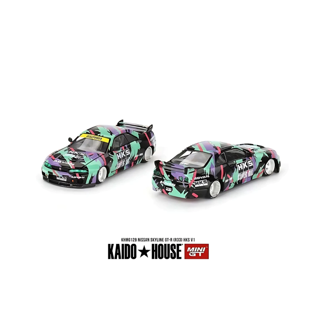 ミニカー mini gt KAIDO HOUSE GT-R R33 R34 DATSUN Nissan Skyline GT-R (R33) Active Carbon R Kaido House 1:64
