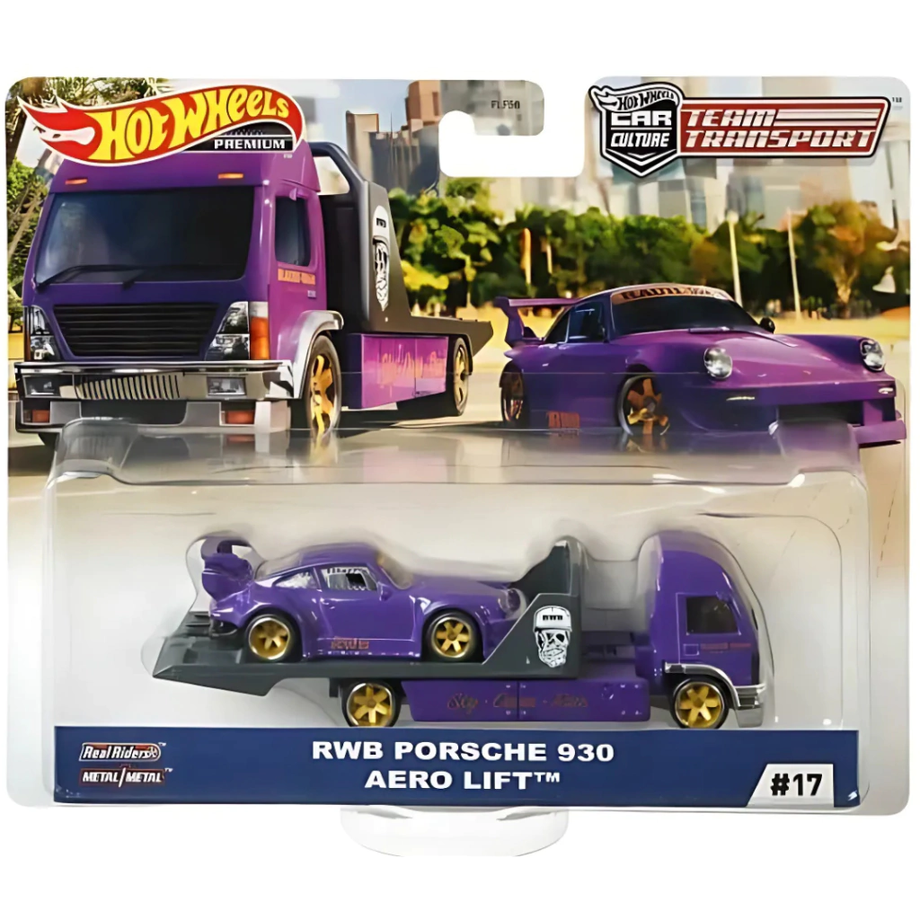 HOT WHEELS RWB PORSCHE 930 AERO LIFT TEAM TRANSPORT HW #17