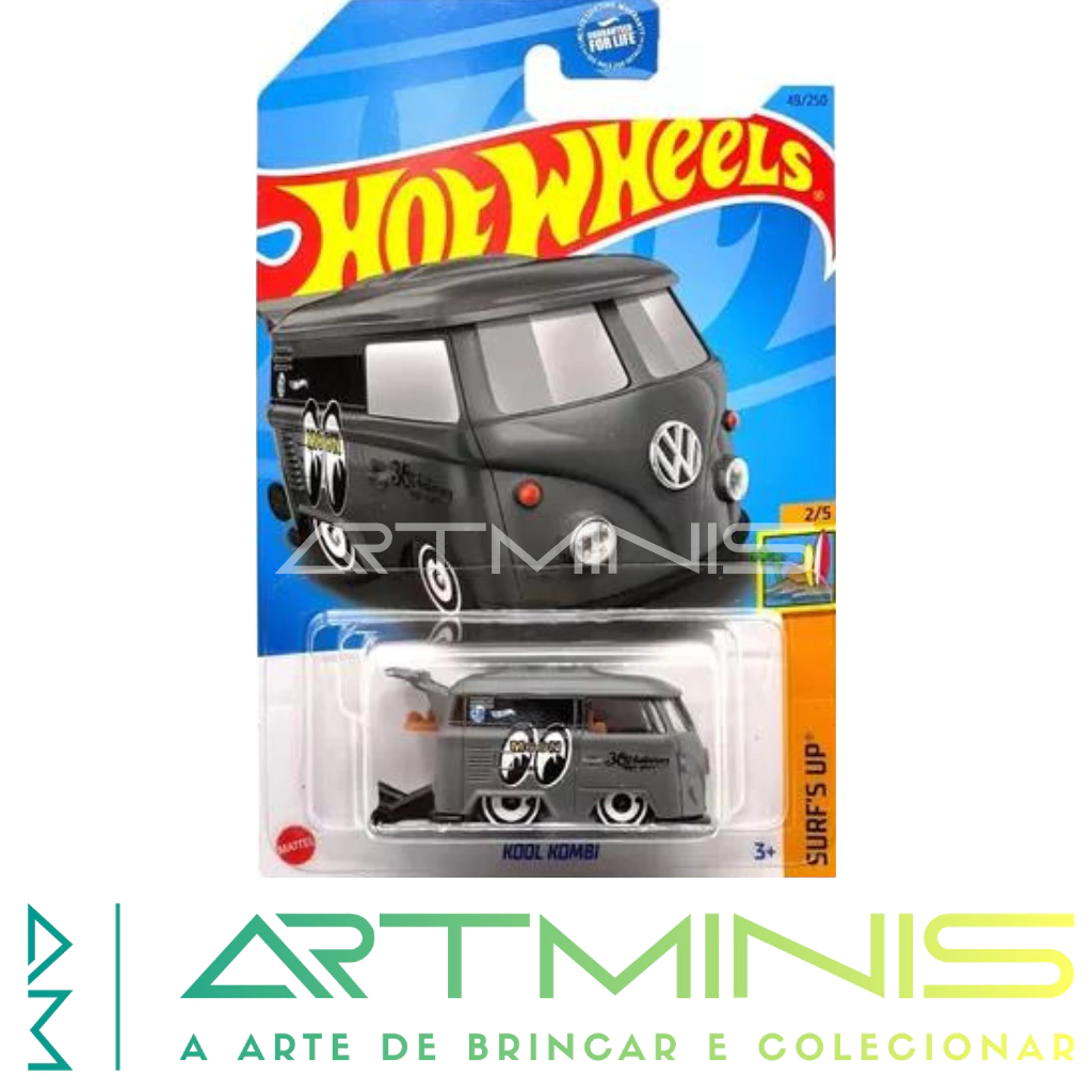 HOT WHEELS - 2023 - MAINLINE - KOOL KOMBI MOONEYES - CINZA - #049