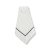 Guardanapo Bossa em Algodão Branco com Bainha Bordado Azul Marinho
