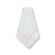 Guardanapo Bossa em Algodão Branco com Bainha Bordado Cor de Rosa