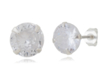 Brinco Zircônia Redondo 8mm Prata 925 - comprar online
