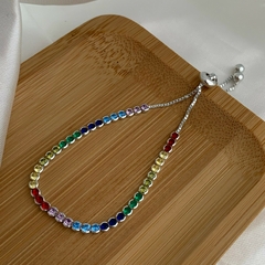 Pulseira Riviera Grossa Colors Prata 925