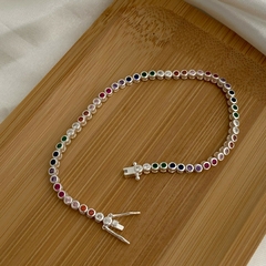 Pulseira Riviera Colors Fecho Gaveta Prata 925