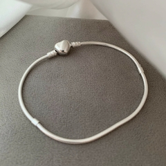 Pulseira P/ Berloques Fecho Coração Prata 925 na internet