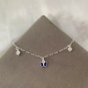 Pulseira Infantil Borboleta Azul Prata 925