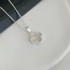Colar Inspiração Trevo MadrePerola Prata 925
