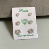 Trio De Zircônia Estrela Prata 925