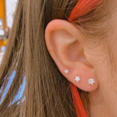 Trio De Zircônia Estrela Prata 925 - comprar online
