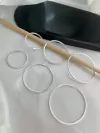 Argola Redonda Fio Quadrado Prata 925