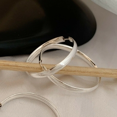 Argola Redonda Fio 4mm 55mm Prata 925 - comprar online