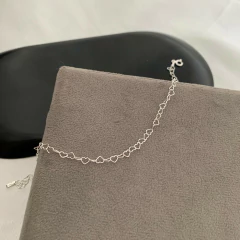 Pulseira Elo Coração 0.40 Prata 925