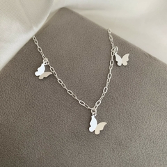 Pulseira Borboletas Penduradas Prata 925