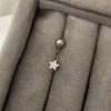 Piercing Umbigo Flor Cravejada Prata 925
