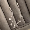 Argola Click Cravejada C/ Pingentes Prata 925