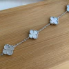 Pulseira Inspiração 5 Trevos Madrepérola Prata 925