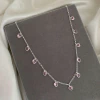 Choker Zircônia Corações Rosa Prata 925