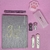 Kit Papelaria - Caderno Ultra Cotton Lilás Ótima + Itens de Patinha