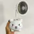 Imagem do Mini Ventilador Gatinho Ursinho Mesa Portátil Recarregável Apontador
